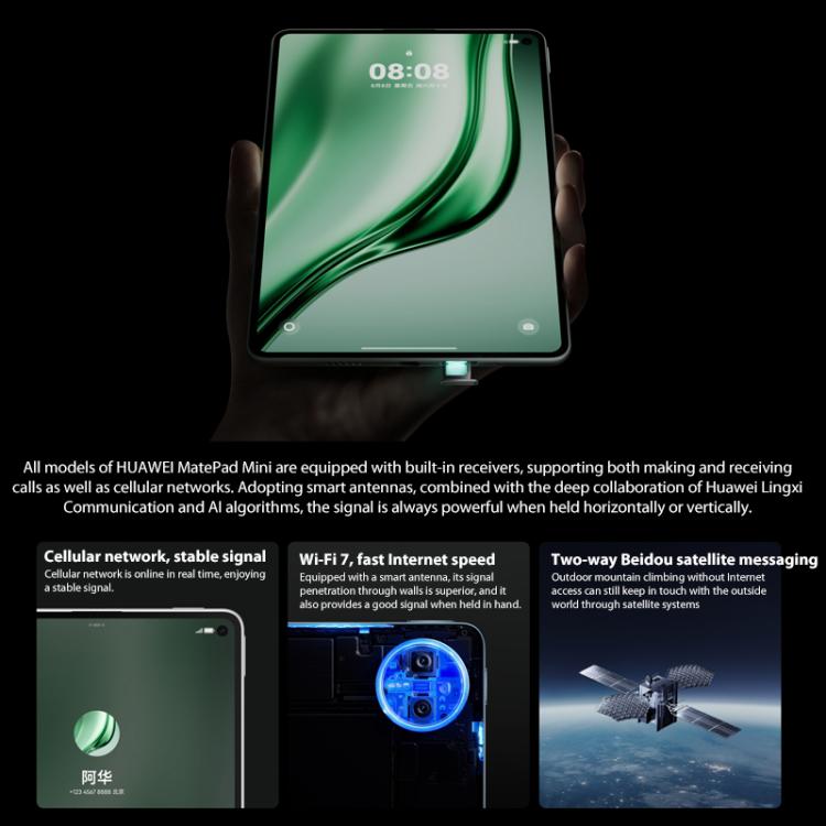 HUAWEI MatePad Mini 5G écran doux 8 pouces, 12 Go+512 Go, HarmonyOS 5.1 Hisilicon Kirin 9010, ne prend pas en charge Google Play, écran doux 12 Go+512 Go