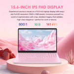 GXMO T152J 15.6 inch Laptop, No Memory, Windows 11 Pro Intel Celeron N5100 Quad Core, Support Fingerprint Unlock, EU Plug, No Memory, EU Plug