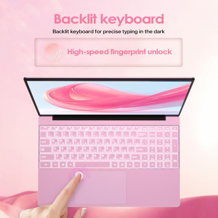 GXMO T152J 15.6 inch Laptop, No Memory, Windows 11 Pro Intel Celeron N5100 Quad Core, Support Fingerprint Unlock, EU Plug, No Memory, EU Plug
