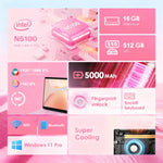 Ordinateur portable GXMO T152J 15,6 pouces, 16GB+512GB, Windows 11 Pro Intel Celeron N5100 Quad Core, support déverrouillage par empreinte digitale, prise UK, 16GB+512GB, prise UK