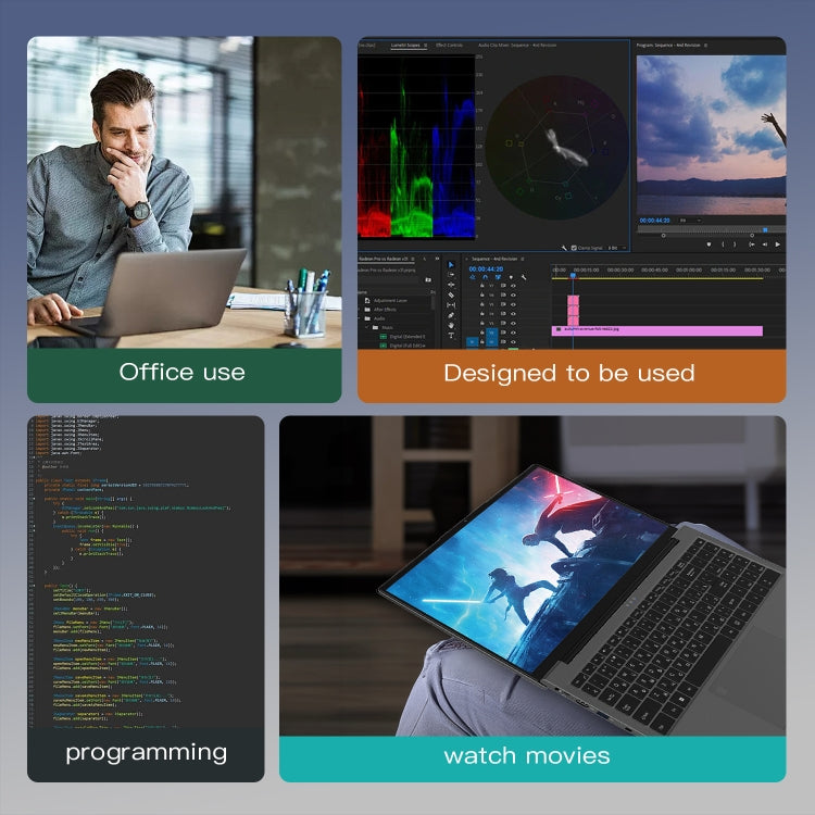 Ordinateur portable GXMO G156 15,6 pouces, 16GB+512GB, Windows 11 AMD Ryzen 7 5825U Octa Core, support déverrouillage par empreinte digitale, prise US, 32GB+1TB