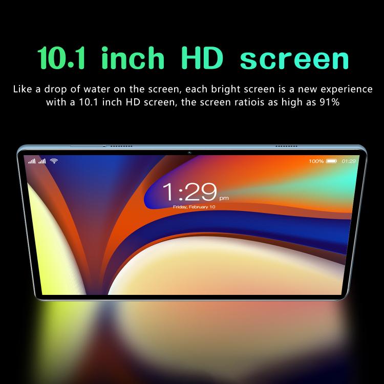 Tablette BDF P70 10,1 pouces 4G LTE, 6GB+128GB, Android 10 MTK6750 Octa Core, support double SIM, prise EU, 8GB+256GB, prise EU