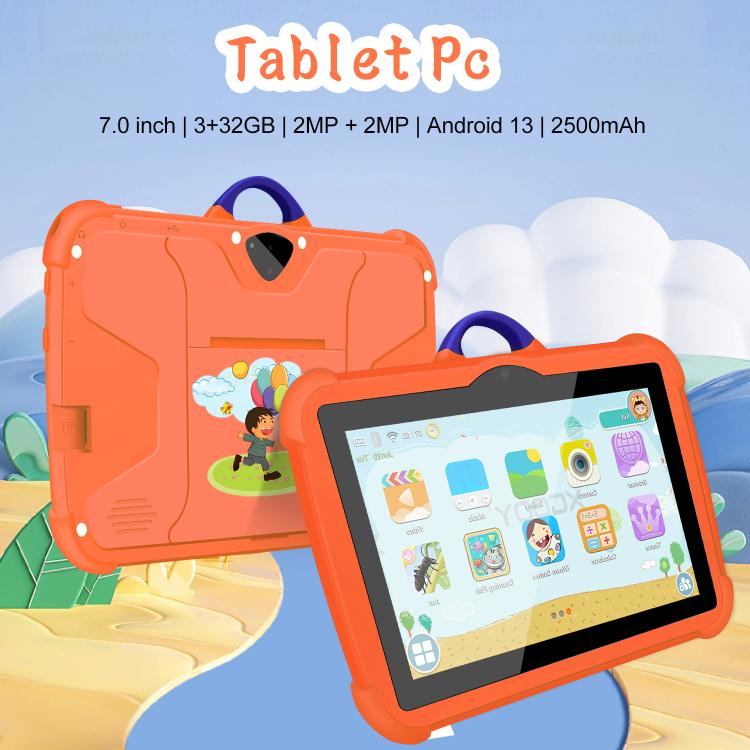 Tablette PC enfants BDF C8 7 pouces WiFi, 1Go+16Go, Android 8.1 MTK6735 Octa Core CPU, prise US, 3Go+32Go