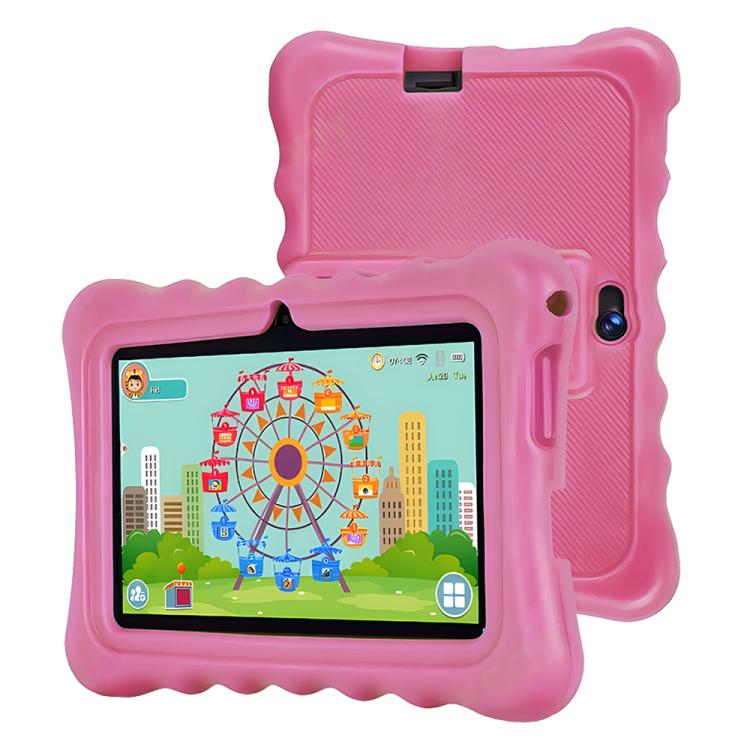 Tablette PC enfant WiFi BDF 7 pouces avec coque en silicone, 2 Go+32 Go, Android 8.1 MTK6735 Quad Core CPU, prise US, 4 Go+64 Go