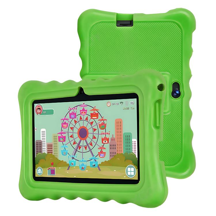Tablette PC enfant WiFi BDF 7 pouces avec coque en silicone, 2 Go+32 Go, Android 8.1 MTK6735 Quad Core CPU, prise US, 4 Go+64 Go