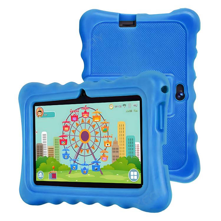 Tablette PC enfant WiFi BDF 7 pouces avec coque en silicone, 2 Go+32 Go, Android 8.1 MTK6735 Quad Core CPU, prise US, 4 Go+64 Go
