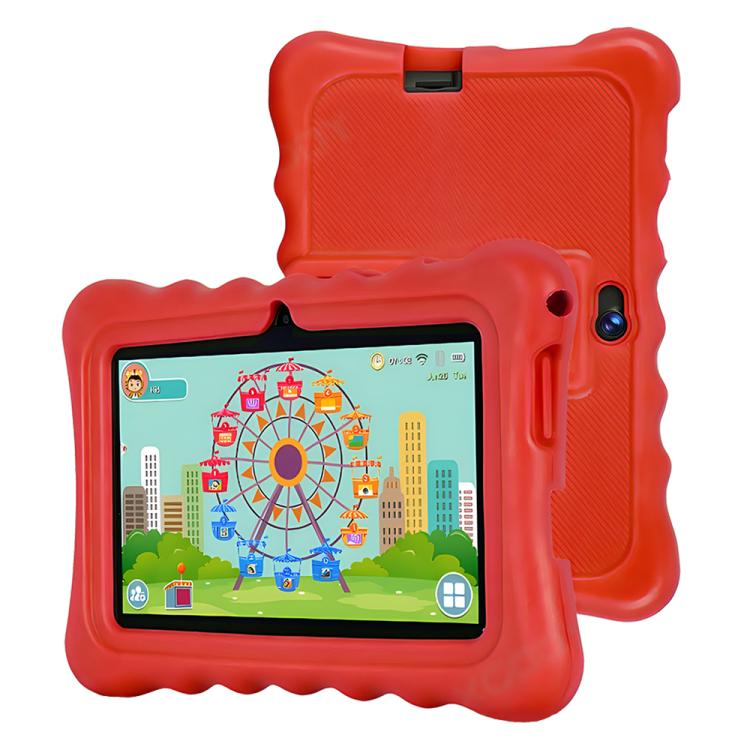 Tablette PC enfant WiFi BDF 7 pouces avec coque en silicone, 2 Go+32 Go, Android 8.1 MTK6735 Quad Core CPU, prise US, 4 Go+64 Go