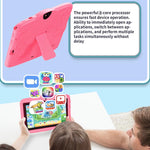 Tablette PC enfant WiFi BDF 7 pouces avec coque en silicone champignon, 1 Go+16 Go, Android 8.1 MTK6735 Quad Core CPU, prise US, 3 Go+32 Go