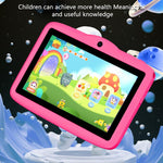 Tablette PC enfant WiFi BDF 7 pouces avec coque en silicone champignon, 1 Go+16 Go, Android 8.1 MTK6735 Quad Core CPU, prise US, 3 Go+32 Go