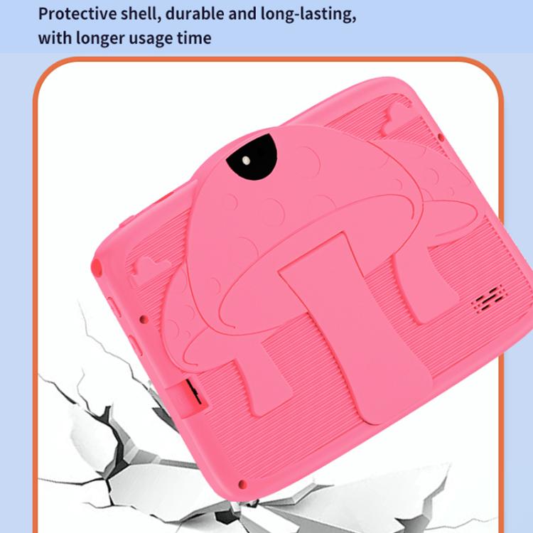 Tablette PC enfant WiFi BDF 7 pouces avec coque en silicone champignon, 1 Go+16 Go, Android 8.1 MTK6735 Quad Core CPU, prise US, 3 Go+32 Go