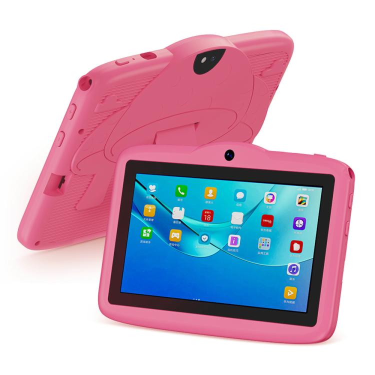 Tablette PC enfant WiFi BDF 7 pouces avec coque en silicone champignon, 2 Go+32 Go, Android 8.1 MTK6735 Quad Core CPU, prise US, 4 Go+64 Go