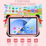 Tablette PC enfant WiFi BDF 7 pouces avec coque en silicone Nezha, 2 Go+32 Go, Android 8.1 MTK6735 Quad Core CPU, prise US, 4 Go+64 Go