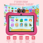 Tablette PC enfant WiFi BDF 7 pouces avec coque en silicone crabe, 2 Go+32 Go, Android 8.1 MTK6735 Quad Core CPU, prise US, 4 Go+64 Go