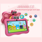 Tablette PC enfant WiFi BDF 7 pouces avec coque en silicone crabe, 2 Go+32 Go, Android 8.1 MTK6735 Quad Core CPU, prise US, 4 Go+64 Go