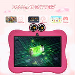 Tablette PC enfant WiFi BDF 7 pouces avec coque en silicone crabe, 2 Go+32 Go, Android 8.1 MTK6735 Quad Core CPU, prise US, 4 Go+64 Go