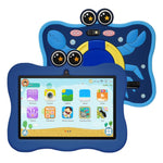 Tablette PC enfant WiFi BDF 7 pouces avec coque en silicone crabe, 2 Go+32 Go, Android 8.1 MTK6735 Quad Core CPU, prise US, 4 Go+64 Go
