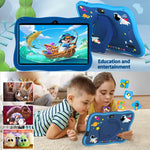 BDF 7 inch WiFi Kids Tablet PC with Spaceman Silicone Case, 2GB+32GB, Android 8.1 MTK6735 Quad Core CPU, US Plug, 4GB+64GB
