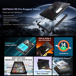 Tablette robuste HOTWAV Tab R9 Pro IP68/IP69K, 6GB+256GB, 11 pouces Android 14 Unisoc T606 Octa Core Réseau 4G, Version mondiale avec Google Play, Prise EU, Tab R9 Pro