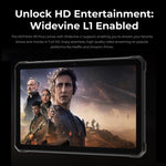Tablette robuste HOTWAV Tab R9 Plus IP68/IP69K, 8 Go+512 Go, 11 pouces Android 14 Unisoc T7280 Octa Core Réseau 4G, version mondiale avec Google Play, prise EU, Tab R9 Plus