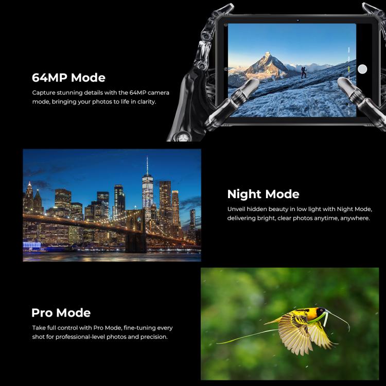 Tablette robuste HOTWAV Tab R9 Ultra IP68/IP69K, 8GB+512GB, 11 pouces Android 15 Unisoc T8200 Octa Core Réseau 5G, Version mondiale avec Google Play, Prise EU, Tab R9 Ultra