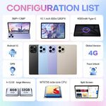 Tablette PC Pad 8 Pro 10,1 pouces 4G LTE ensemble combo, 4GB+32GB, Android 10 MT6755 Octa Core, avec clavier / souris / étui en cuir, prise UK, prise UK