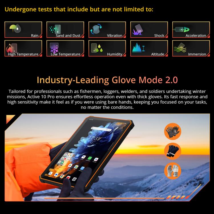 Tablette durcie Blackview Active 10 Pro 5G, 12 Go+512 Go, Android 14 Dimensity 7300 Octa Core de 10,95 pouces, version globale avec Google Play, 12 Go+512 Go