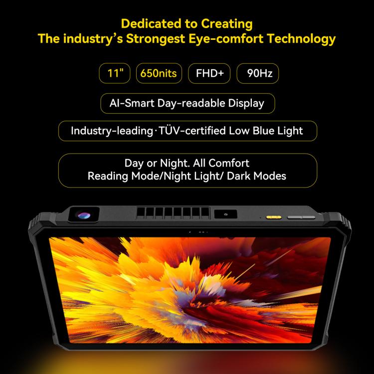 Tablette robuste Blackview Active 12 Pro 5G, 12 Go+256 Go, 11 pouces Android 15 Dimensity 7300 Octa Core, version mondiale avec Google Play, 16 Go+1 To
