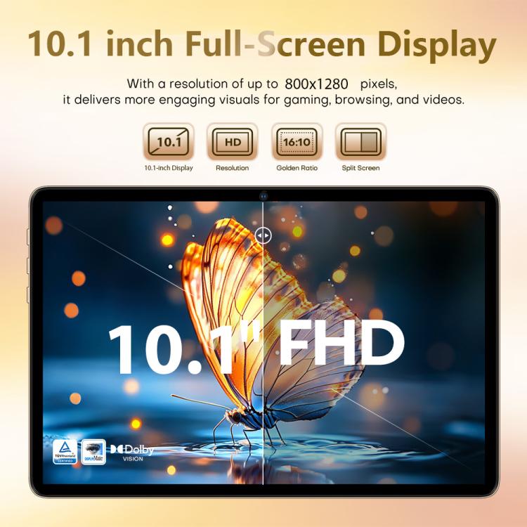 Pad 8 Ultra Tablette PC 10,1 pouces 3G avec appel téléphonique, 3GB+32GB, Android 10 MTK6755 Quad Core, Prise US, Prise US