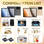 Pad 8 Ultra Tablette PC 10,1 pouces 3G avec appel téléphonique, 3GB+32GB, Android 10 MTK6755 Octa Core, Prise EU, Prise EU