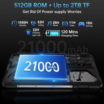 Tablette robuste & projecteur Unihertz 8849 Tank Pad E, 12GB+512GB, 10,95 pouces Android 14 MT6789 Octa Core Réseau 4G, Prise EU, Tank Pad E Réseau 4G