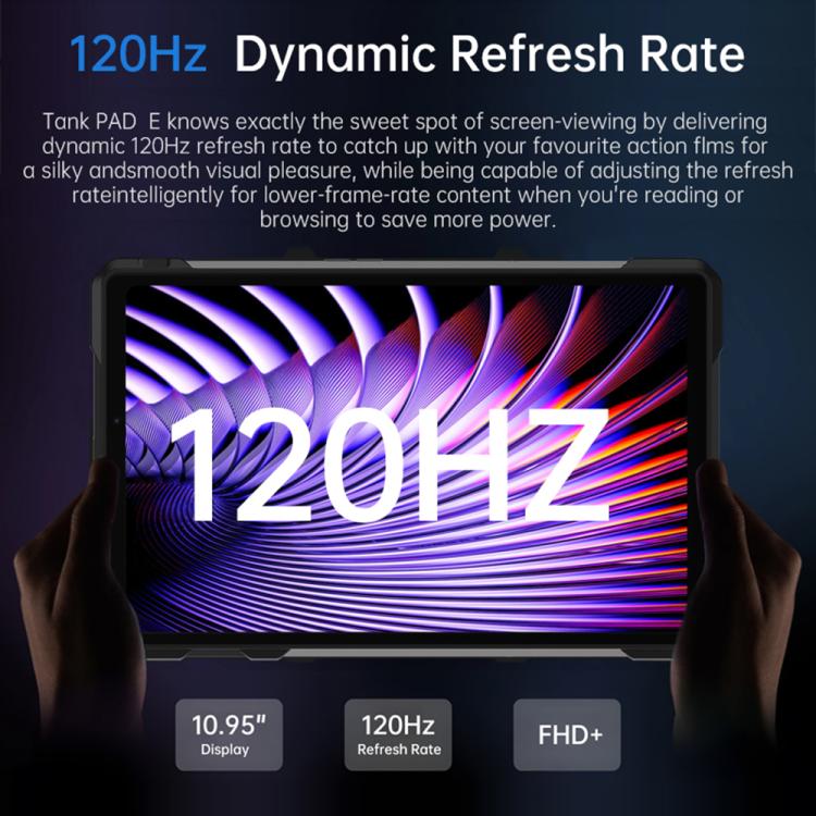 Tablette robuste & projecteur Unihertz 8849 Tank Pad E, 12GB+512GB, 10,95 pouces Android 14 MT6789 Octa Core Réseau 4G, Prise EU, Tank Pad E Réseau 4G