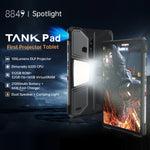 Unihertz 8849 Tank Pad Tablette PC durcie & Projecteur, 16 Go+512 Go, Android 14 Dimensity 8200 Octa Core 5G de 10,95 pouces, prise UE, Tank Pad réseau 5G