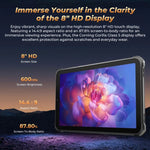 Tablette durcie OUKITEL RT3 Pro Réseau 4G IP68/IP69K, 4Go+128Go, 8.0 pouces Android 14 MediaTek G81 Octa-Core Support Double SIM, Prise UE, RT3 Pro 4Go+128Go