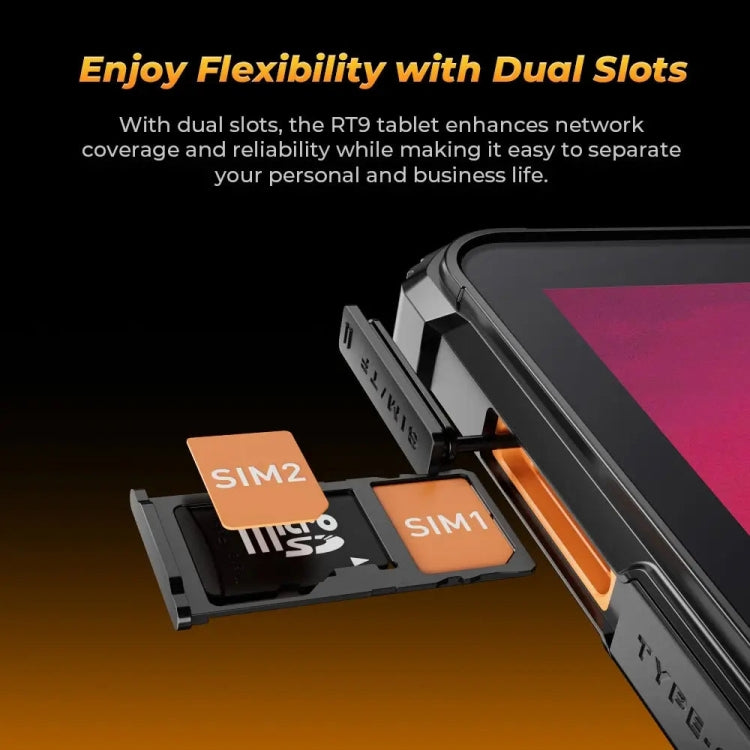 Tablette durcie OUKITEL RT9 compatible 4G IP68/IP69K, 6 Go + 256 Go, Android 14 de 11 pouces, Unisoc T606 Octa-Core, double SIM, prise UE, RT9 6 Go + 256 Go