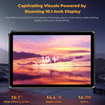 Tablette durcie OUKITEL RT9 compatible 4G IP68/IP69K, 6 Go + 256 Go, Android 14 de 11 pouces, Unisoc T606 Octa-Core, double SIM, prise UE, RT9 6 Go + 256 Go