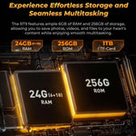 Tablette durcie OUKITEL RT9 compatible 4G IP68/IP69K, 6 Go + 256 Go, Android 14 de 11 pouces, Unisoc T606 Octa-Core, double SIM, prise UE, RT9 6 Go + 256 Go