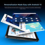 Tablette robuste OUKITEL RT3 Plus réseau 4G IP68/IP69K, 4 Go+128 Go, 8,0 pouces Android 15 MediaTek G81 Octa-Core, support double SIM, prise EU, RT3 Plus 4 Go+128 Go