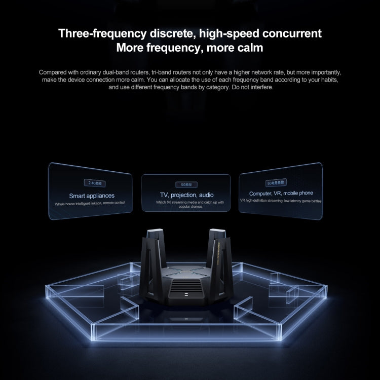 Routeur WiFi Xiaomi original 10 Gigabit Tri-bande Réseau maillé sans fil Répéteur d'accélération de jeu, prise US, 10 Gigabit