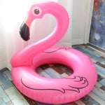 Bouée gonflable d'été en forme de flamant rose, anneau de natation, lit flottant, taille : 90cm, taille : 90cm