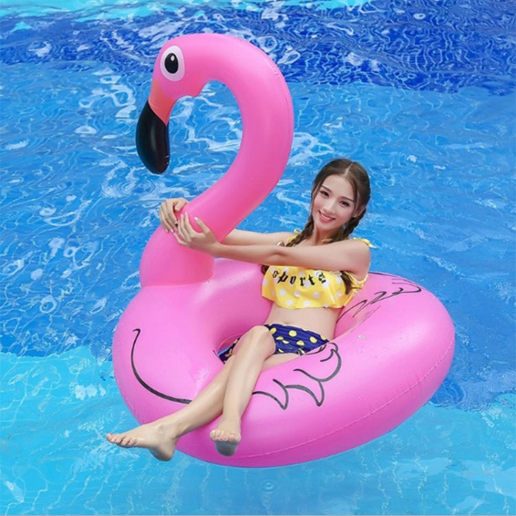 Bouée gonflable d'été en forme de flamant rose, anneau de natation, lit flottant, taille : 90cm, taille : 90cm