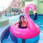 Bouée gonflable d'été en forme de flamant rose, anneau de natation, lit flottant, taille : 90cm, taille : 90cm