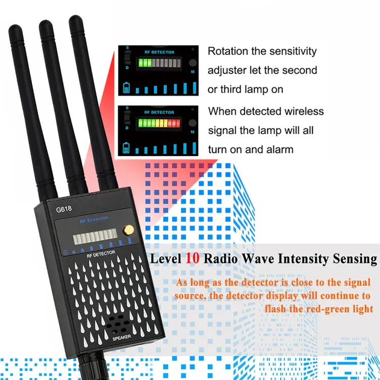 Détecteur de signal sans fil GPS G618 Détecteur de caméra WiFi