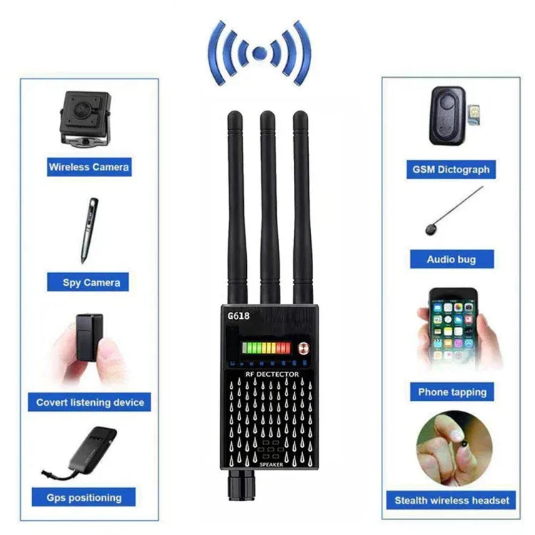 Détecteur de signal sans fil GPS G618 Détecteur de caméra WiFi