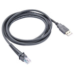 Câble de données série scanner USB A mâle vers RJ45 de 2 m pour Symbol LS2208 / 2208AP / LS4278, USB A mâle vers RJ45