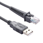 Câble de données série scanner USB A mâle vers RJ45 de 2 m pour Symbol LS2208 / 2208AP / LS4278, USB A mâle vers RJ45