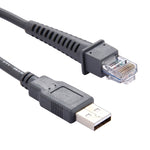 Câble de données série scanner USB A mâle vers RJ45 de 2 m pour Symbol LS2208 / 2208AP / LS4278, USB A mâle vers RJ45