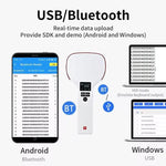 Lecteur portable Bluetooth UHF RFID longue portée, Style : Standard + Tête 2D, Standard + Tête 2D, prise UE, Standard + Tête 2D, prise US, Standard + Tête 2D, prise UK