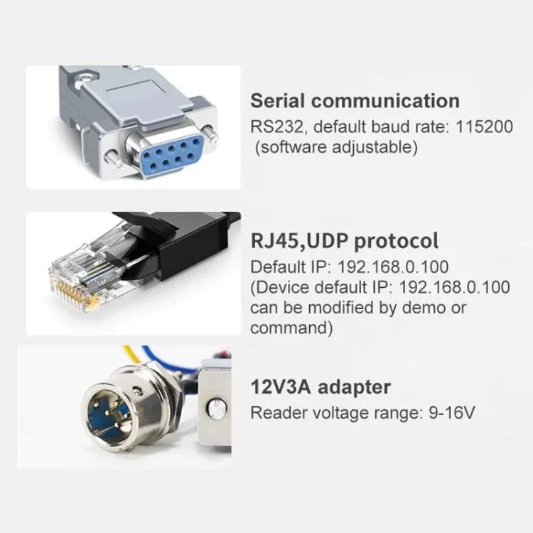Lecteur intégré RFID UHF longue portée 9 dBi avec puce E710, style : ajouter un réseau 4G, ajouter un réseau 4G