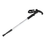 Bâton de trekking télescopique extérieur à trois sections de 132cm, argenté #132cm