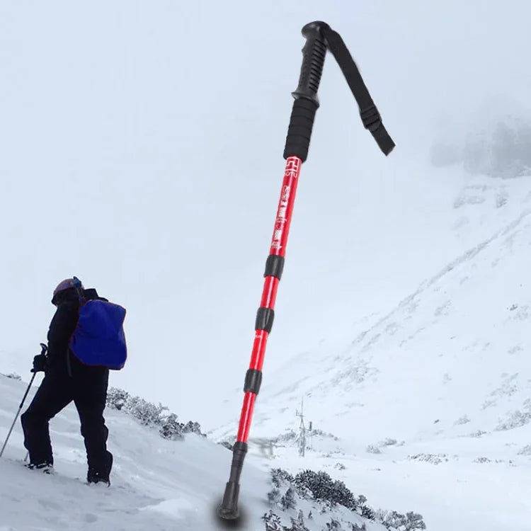 Canne d'escalade à quatre tiges droites 105cm, rouge #105cm